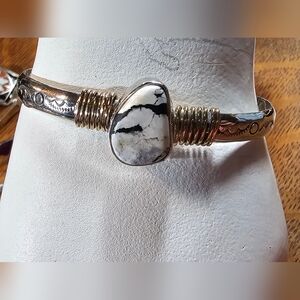 Eva Toledo Sterling Buffalo Turquoise Cuff